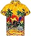 Funky Hawaiian Shirt, Parrot, Yellow, L