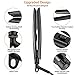 LOVANI Mini Hair Straightener,0.6 Inch Travel Flat Iron Dual Voltage Small Size Anti Scald Hair Iron with 3D Floating Ceramic Tourmaline Plates for Short Hair,Black (Black)thumb 1