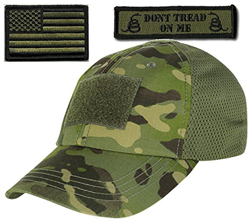 Operator Cap Bundle - w USA/Dont Tread Patches (Multicam-Tropic Cap - Mesh)