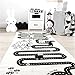 LISIBOOO Cotton Crawling Blanket,Play Games Floor Mat Road Adventure Racing Carpet,Kids Long Pad for Bedroom Playroom Classroom Indoor,69x27inch Rectangle Area Rugs