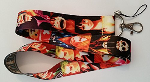 One Piece Character Close Up Lanyard Keychain ID Badge Holder