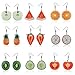 VEINTI+1 Trendy Statement Creative Funny Lifelike Fruits Orange Tomato Watermelon earrings Acrylic Earrings for Women (Set 1)