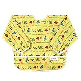 Bumkins Waterproof Sleeved Bib, Seuss Yellow Fish (6-24 Months)