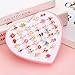 JUNWEISPIN 36 PCS Kids Little Girl Jewelry Jewelry Adjustable Rings Peach Heart Shaped Box Girl Play House Toys and Dress Up Rings Random Shapes and Colors Little Girl Gifts (A1)