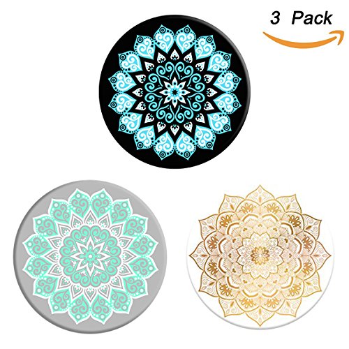 Multi-Function Mounts and Stands,Dmcyber Expanding Stand Grip Pop Mount Socket for Smartphones ,iPhone and Tablets, Pack of 3 (Mandala)