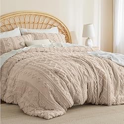 Bedsure Tufted Boho Comforter Set Full - Khaki Boho
