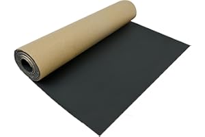 IVWNNN Neoprene Rubber Sheet Black Adhesive Foam Sheets Cut to Size Foam with Self Adhesive Backing for DIY, Gaskets, Crafts, and Costume (1/8" Thick × 12" Wide × 48" Long)