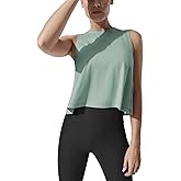 Mippo Crop Tops for Women Womens Workout Tops Flowy Cropped Tank Tops Athletic Shirts