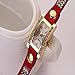 Geneva Women's Rhinestone Braided Winding Wrist Watch