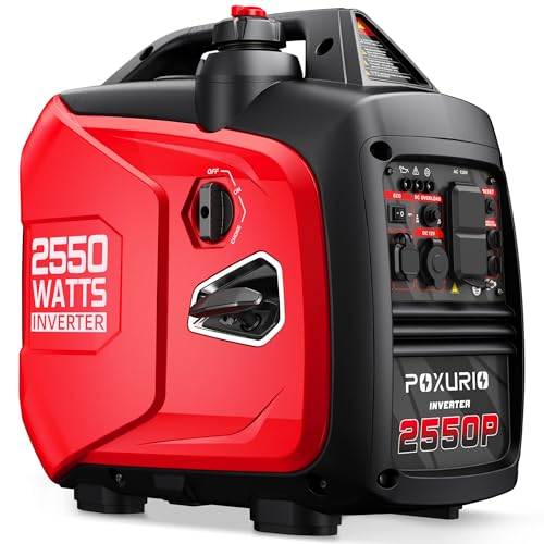 2550-Watt Portable Inverter Generator for Home Use, 1.06Gallon Large Fuel Tank Up...