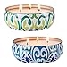 Asama Scented Candles Gift Set - Lotus and Lilac Blossoms, 3 Wick Candle Soy Wax for Stress Relief and Aromatherapy, 2 Pack