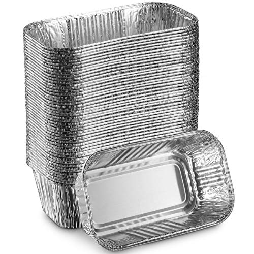 MontoPack Aluminum Mini Disposable Loaf Pans Deep Half Size 6 x 3.5