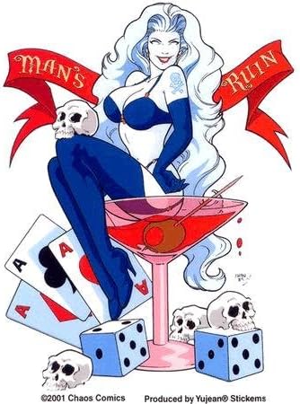 Chaos Comics - Lady Death Man's Ruin - Sticker / Decal