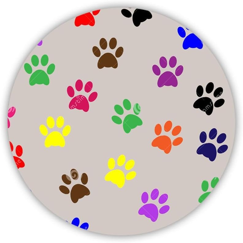 Generic Circle Shoulder Mark Mdf Print Dog Paw Different