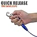 BV Dog Tie Out Cable 25 Feet - Heavy Duty Dog Lead Up to 60 Pounds - Reflective & Rust-Free with Quick Release Swivel Clips & 360° Rotating Clasp - Tangle-Free Dogs Runner for Yard (Blue, Single)