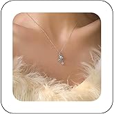 Erimberate Bohemian Crystal Bear Choker Necklace Silver Cz Dot Bear Pendant Necklace 3D Bear Collar Necklace Rhinestone Bear Chain Necklace Jewelry for Women Gifts