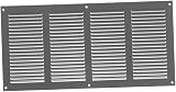 EUROPLAST 400x200mm Grey Metal Air Vent Grille with Insect Mesh 16x8"
