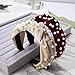 Headbands for Women Pearl Headbands - 1PCS Twisted Faux Pearl Velvet Headband Elegant Bling Hair Clip Hairpins Headwear Barrette Styling Tools Accessories,Creamy White