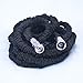 Durark 50ft Heavy Duty Expandable Hose (Black), Upgraded Brass Fittings and Shut-off Valve, Toughest, Flexible, Expanding Garden and Utility Hose (50 foot) - Extra Washers Included
