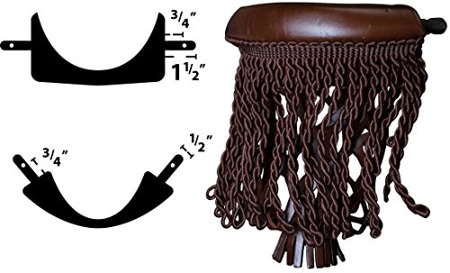 Ozone Leather Pool Table Pockets with Fringe Antique Brown - Thumbnail 2