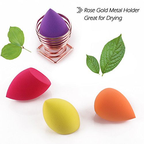 FAMILIFE Makeup Sponge Blender Set 5Pcs with Dry Holder Stand Cosmetic Egg Blending Sponge Set - Thumbnail 7