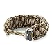 X-Plore Gear Survival Paracord 550 Bracelet with Fire Starter, Tinder, Scraper | Durable Parachute Nylon Snug Fit | Build Shelter, Catch Food | for Emergencies, Traveling (Army Camo)
