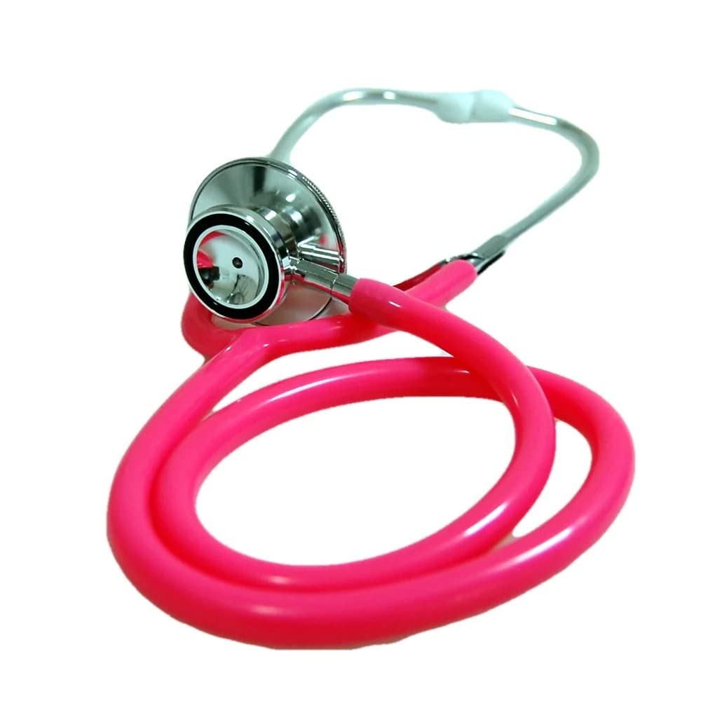 Dual head pink (bell & diaphragm) stethoscope by Walkhigh Mountaineering