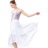 Phoeswan Dance Skirts for Women, Long Chiffon Ballet Skirt, Women's Dance Wrap Skirt with Tie