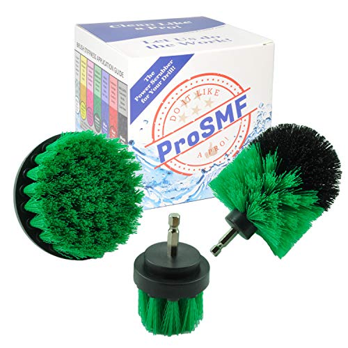 ProSMF Drill Brush Power Scrubber Set Cleaning Brushes for Kitchen Stove Oven Counters