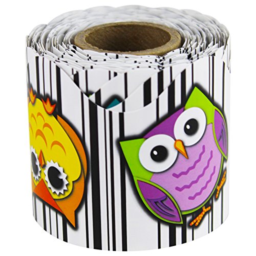 Carson Dellosa Colorful Owls Scalloped Borders (108277)