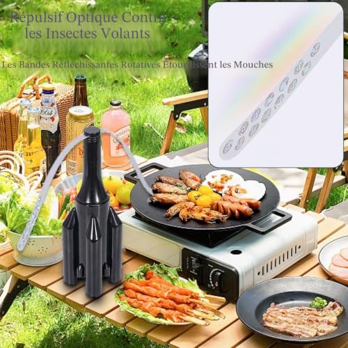 Set of 2 Table Fly Repellent Fans, Fly Repellent Fans, Table Fly Repellent Fans, Table Fly Repellent Flies for Kitchen, Restaurants, Table, Terrace
