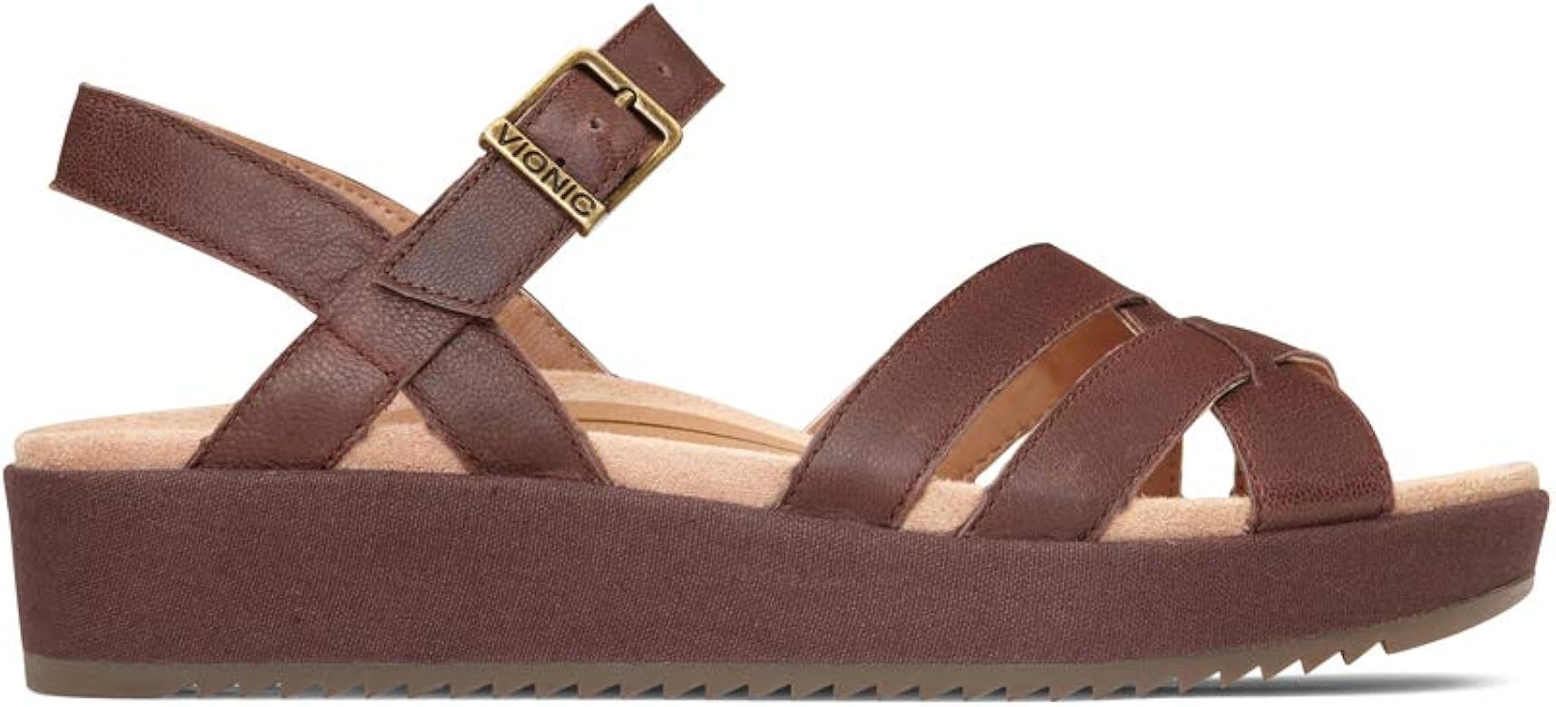 vionic violet platform sandal