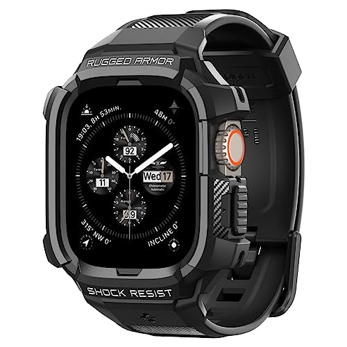 Spigen Rugged Armor Pro for Apple Watch Ultra 3/2/1 49mm Case with Band