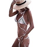 MasiMiele Two Pieces Sexy Bikini Halter Push up Padded Top & Bottom Bikini Swimsuit Beachwear Covers up