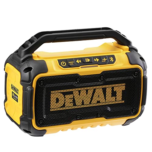 DEWALT - Enceinte Bluetooth XR 10,8 / 14,4 / 18 / 54V - DCR011-XJ - Sans Fil - Enceinte Connectée avec Port USB - Connectabilité dans un Rayon Maximal de 30 mètres