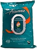 Assurance Premium Pre-Moistened Disposable Washcloths, Extra Large, 48ct