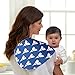 PPOGOO Waterproof Burp Cloths Burpy Bib Set 4 Pack Made from Organic Cotton