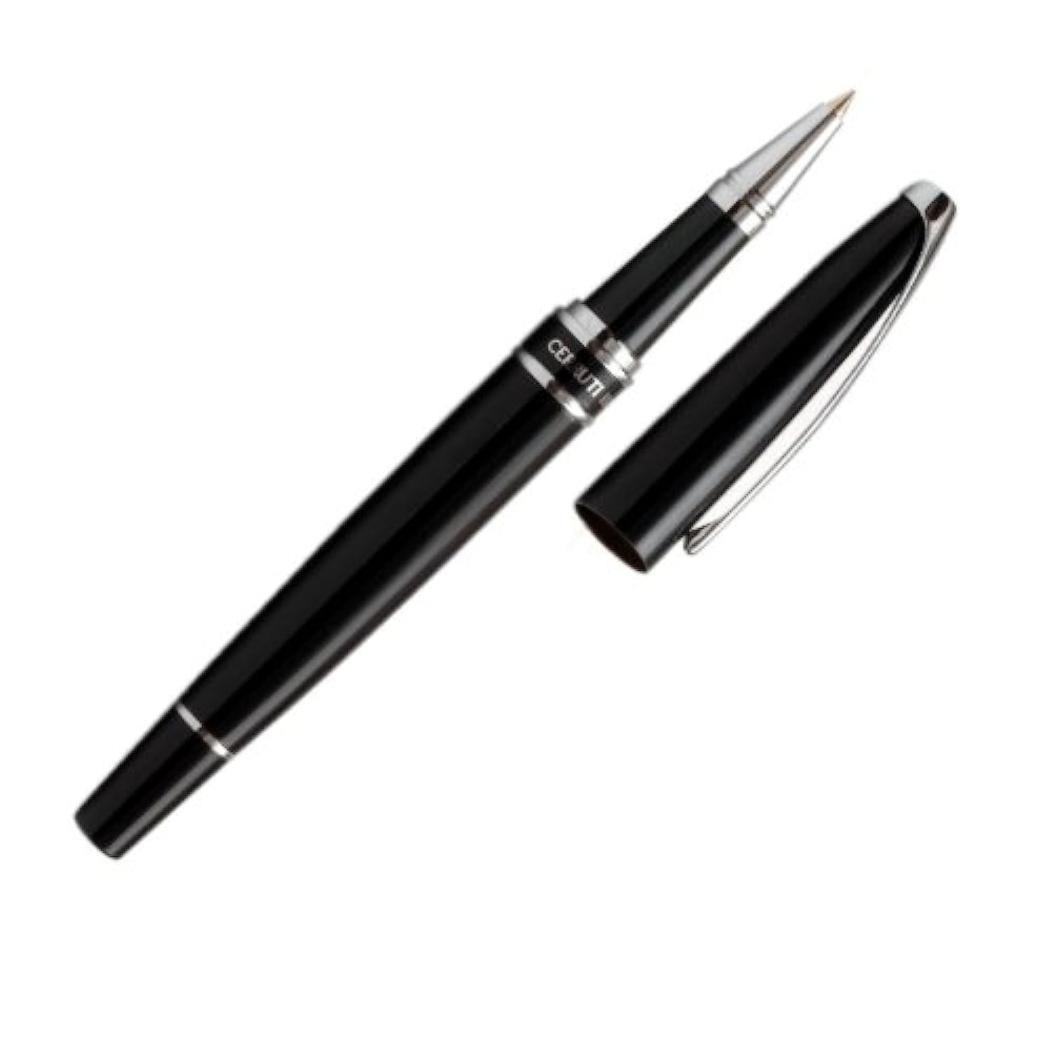 Cerruti 1881 NSN7305 Rollerball Pen Silver Clip Black