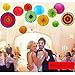 12pcs Hanging Fiesta Paper Fan Lanterns Decoration, Mexican Fiesta/Carnival/Kids Party/Birthday/Christmas Decor,Party/Events Decor, Home Decor Supplies Flavor … (Colorful-01)