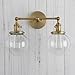 Permo Double Sconce Vintage Industrial Antique 2-Lights Wall Sconces with Dual Mini 5.9