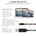 iChase Light Up Led Charging Cable, Advanced Current Visible Flowing EL LED Lights Charger Cable, Probably The World's Most Cool Cable-3ft (Rainbow)