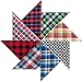 SCENEREAL Dog Bandana Classic Plaid Triangle Scarf 8pcs/Pack Holiday Birthday Gift