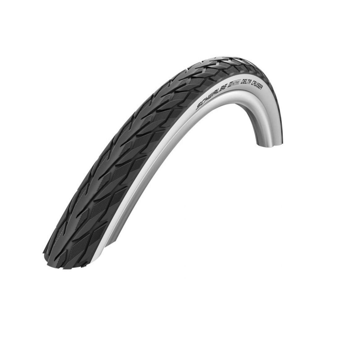 Schwalbe Unisex's Delta Cruiser K-Guard, TwinSkin Tyres, Black, 37-590, 11101083V