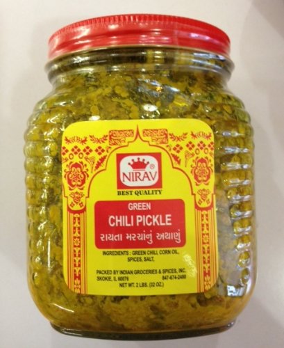 Nirav - Green Chilli Pickle - 36 oz