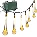 Vmanoo Battery Operated Optional Automatic Timer String Lights 30 LED Water Drop Fairy Christmas Lighting Decor with 5 Modes For Outdoor Indoor Garden Patio Bedroom Wedding Decorations (Warm White)
