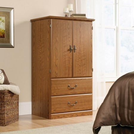 Sauder Orchard Hills Armoire, Carolina Oak | Sauder Wardrobe Storage Cabinet