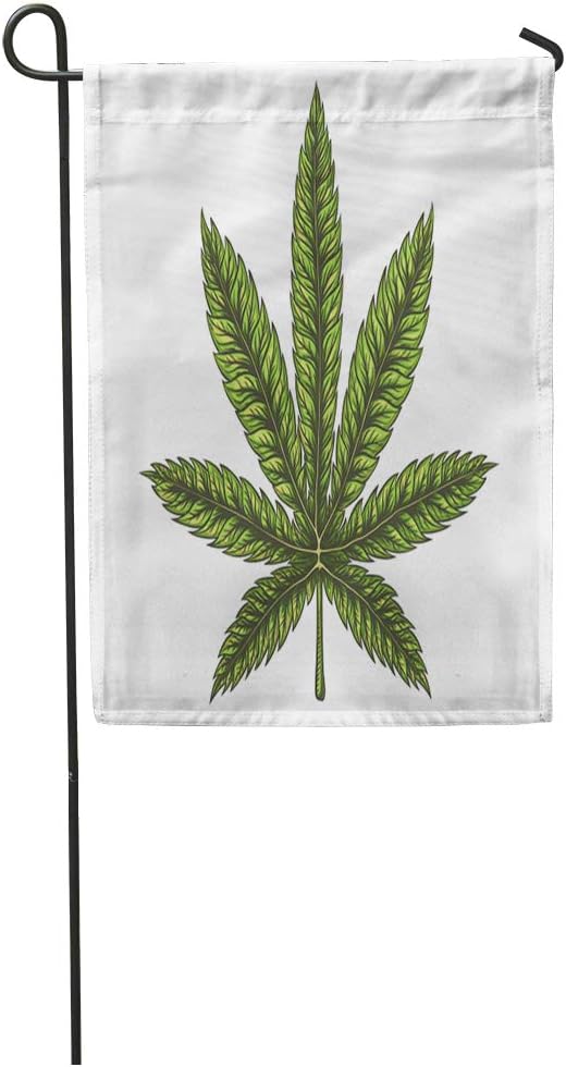 Amazon Com Emvency Garden Flags 12 X 18 Watercolor Marijuana