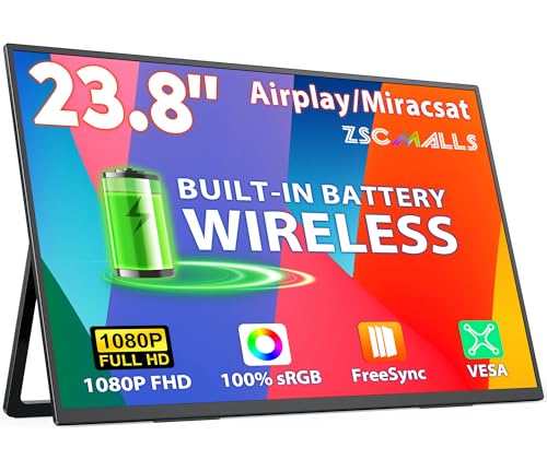 ZSCMALLS 23.8 Inch 1080P Portable Monitor