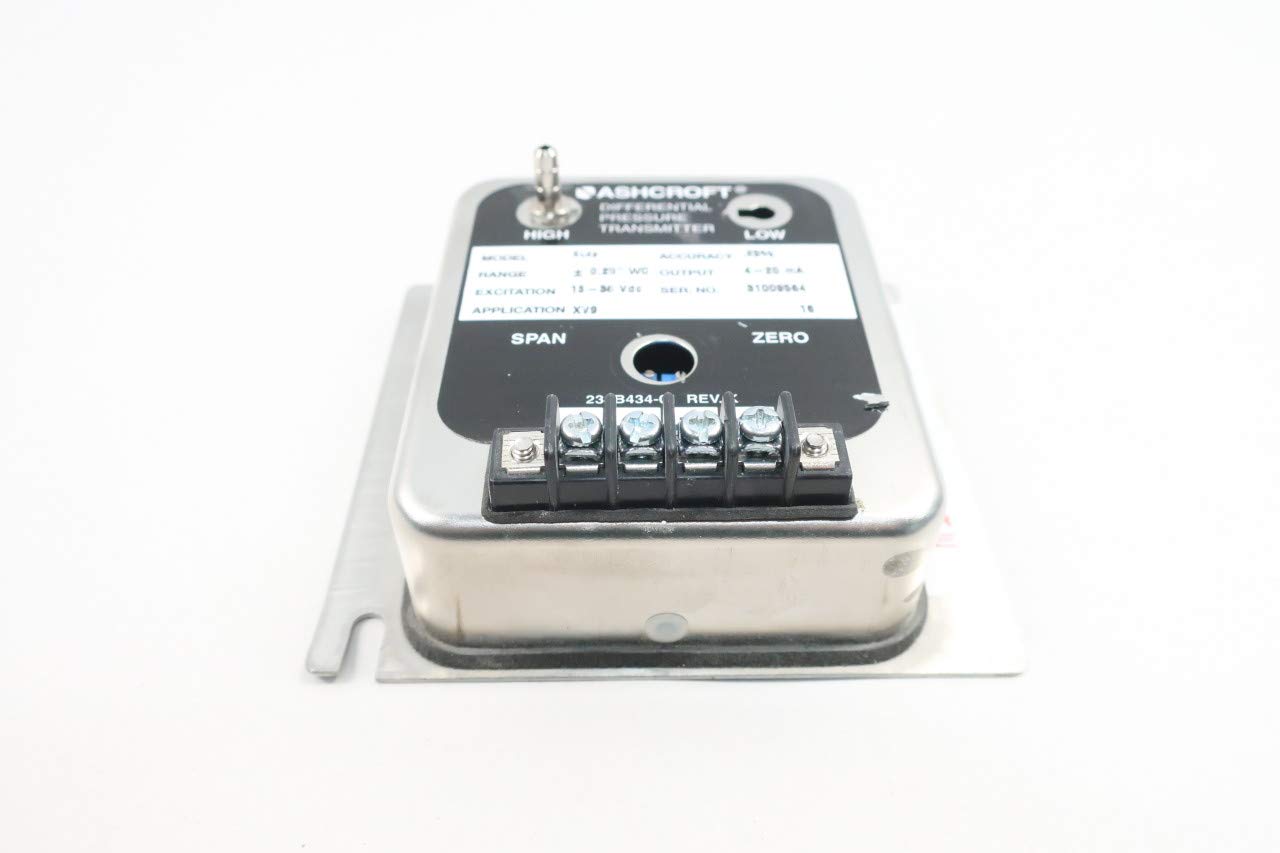 ASHCROFT XLDP Differential Pressure Transmitter 420MA +/0.25IN WC 13