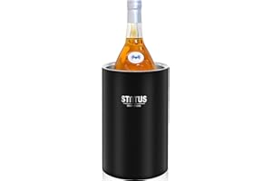 STUTUS INNOVATIONS Wine Chiller Bucket, STUTUS Stainless Steel Double Wall White Wine Bottle Cooler Bucket, Insulated Champagne Beer Ice Bucket